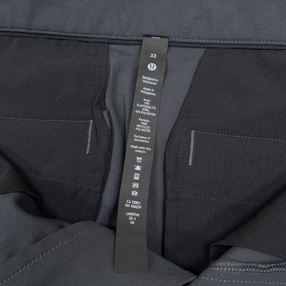 Lululemon Commission Pant Slim Mens 33x32 True Navy Warpstreme Chino LM5974S - Picture 11 of 13